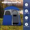 2-Person Outdoor Shower Tent Double Room Waterproof Oxford Cloth Steel Frame Blue Silver